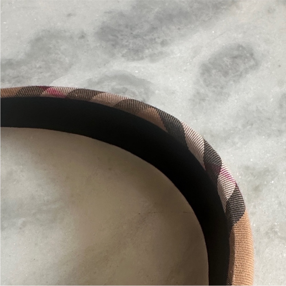 Burberry Beige and Black Checkered Headband - Picture 10 of 10